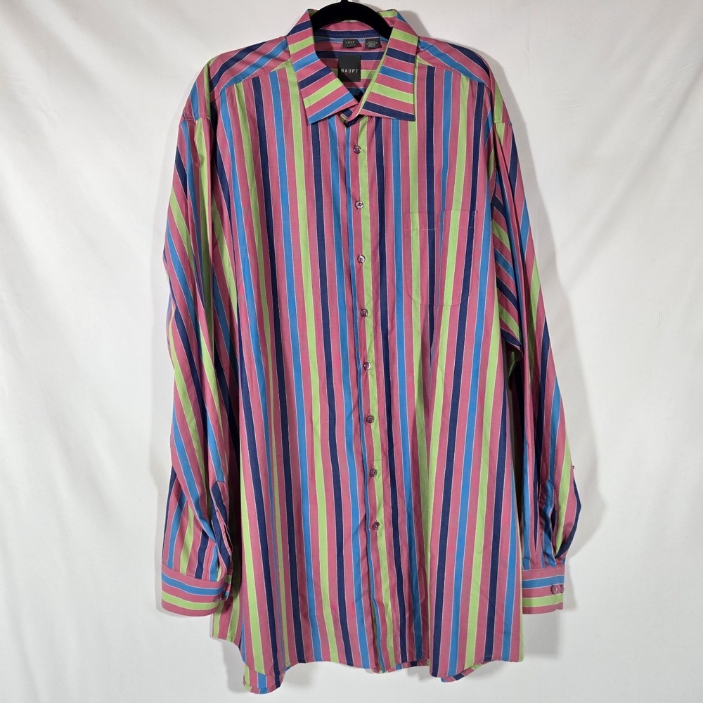 Haupt Vertical Striped Shirt | Size Men's 2XLT | Made in Germany